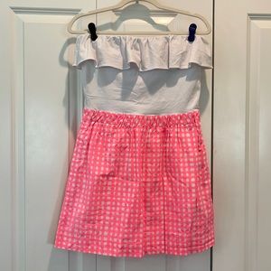 Lilly Pulitzer strapless dress with pockets size medium